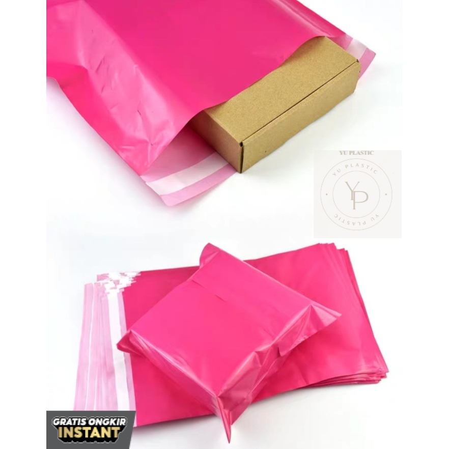 

PLASTIK POLYMAILER PACKING ONLINE PINK 10X20 POLYMAILER MURAH 100PCS