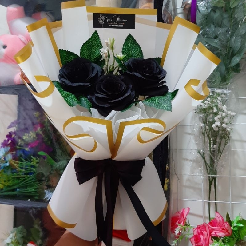 BUKET BUNGA / BUKET BUNGA ARTIFICIAL /BUKET BUNGA PALSU / BUKET WISUDA / BUKET MAWAR HITAM