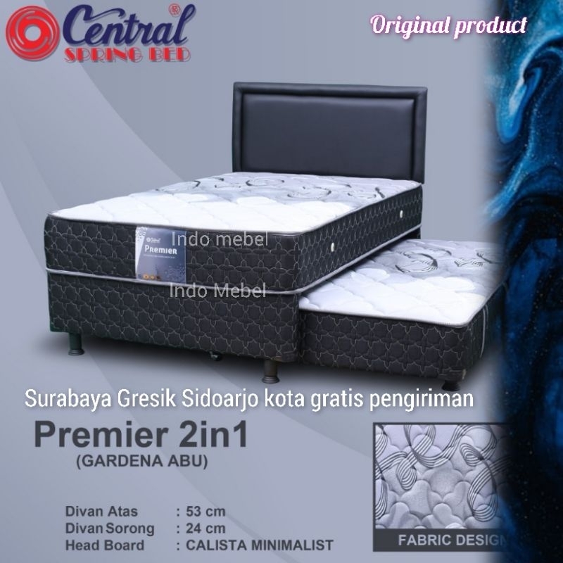 Set central 2 in 1 premier sorong atas bawah lengkap susun kasur spring bed anak atau dewasa 100 120