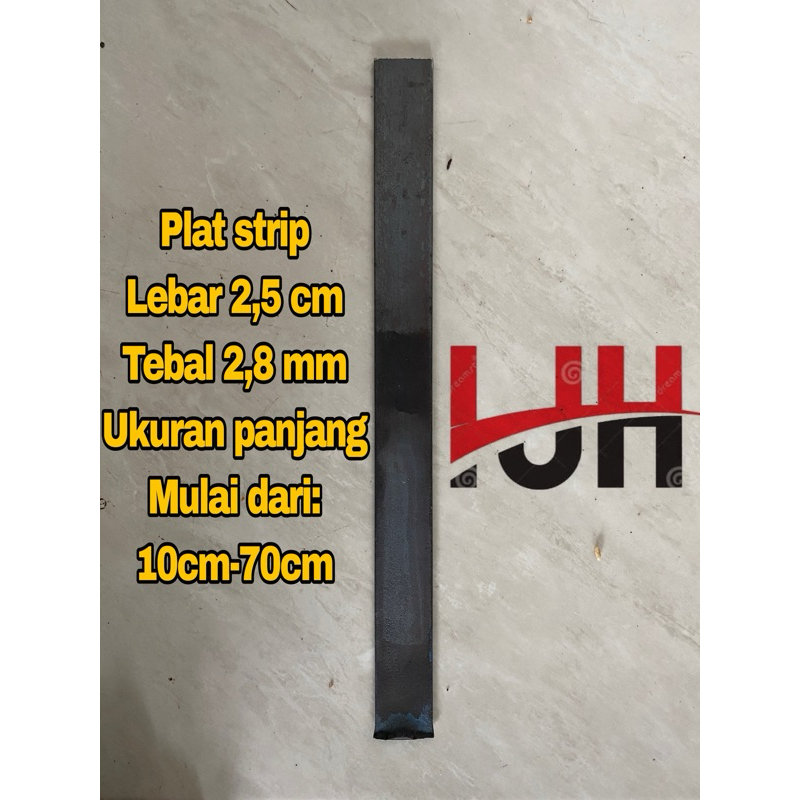 Besi plat strip lebar 2,5cm tebal 2,8mm . potongan costum mulai dari 10cm sampai 70cm