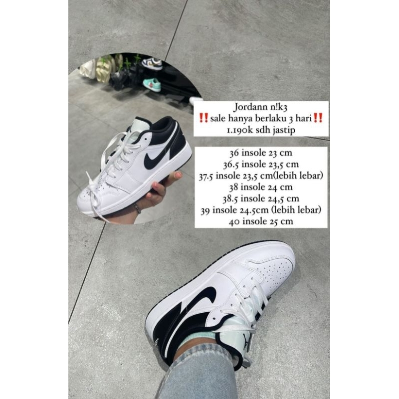 PRELOVED AIR JORDAN 1 LOW GS REVERSE PANDA