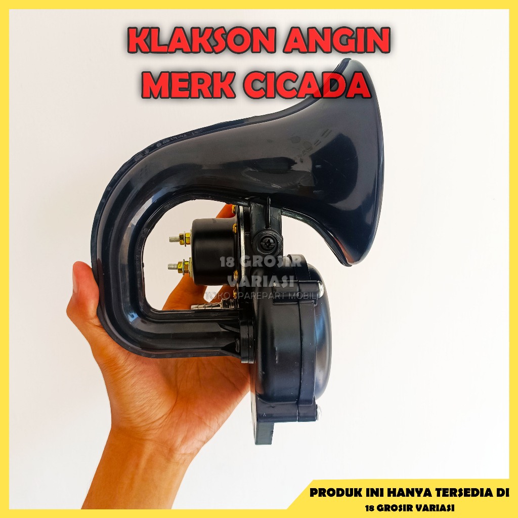 Klakson Scania Tutup Besi Merk Cicada Volvo Klakson Keong Angin Truck 12/24V Merk Cicada