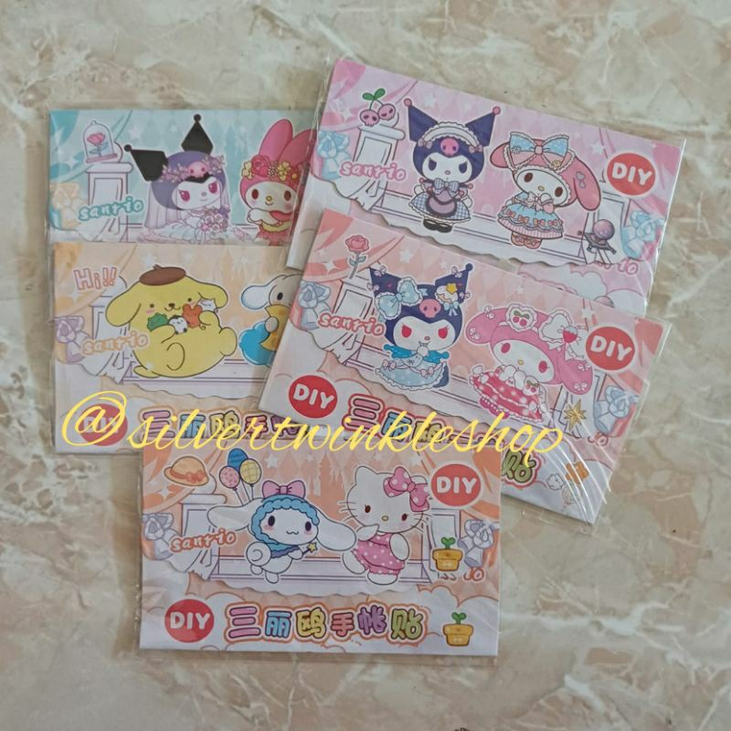 Mainan edukasi anak sticker hello kitty cinnamoroll kuromi my melody edukatif tempel menempel stiker