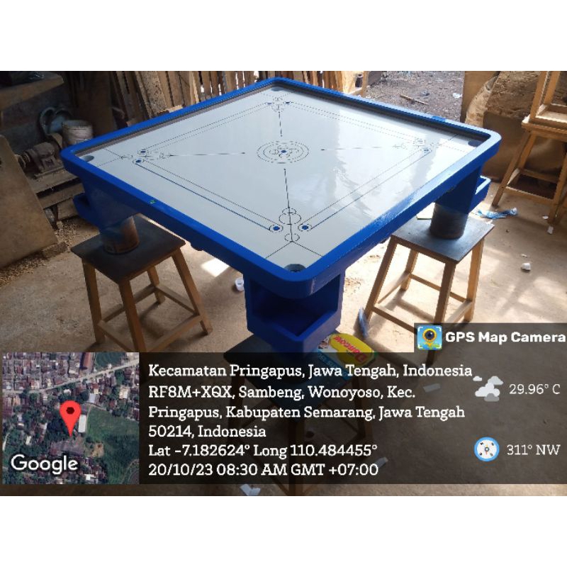 meja karambol jati costume hpl dan cat ducho