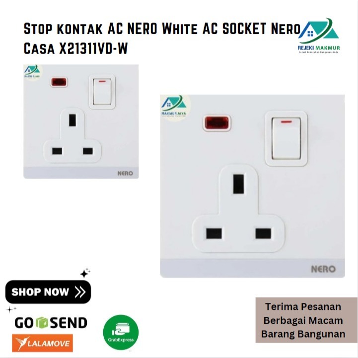 Stop kontak AC NERO White AC SOCKET Nero Casa X21311VD-W
