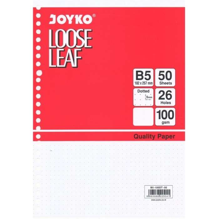 

JOYKO LOOSE LEAF B5-100DT-50 ISI 50 LEMBAR