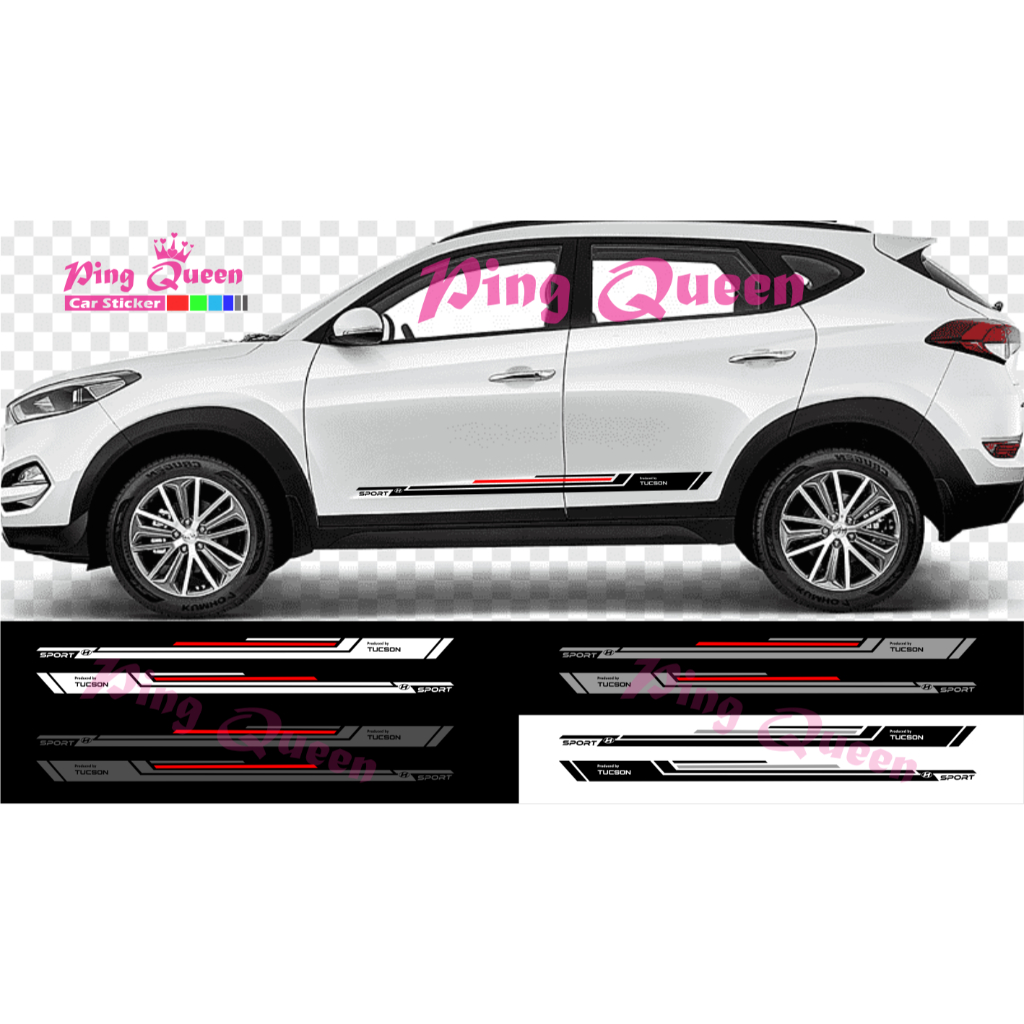 STICKER LIST BODY SAMPING TUCSON MOTIF TERBARU CUTTING STIKER MOBIL HYUNDAI TUCSON