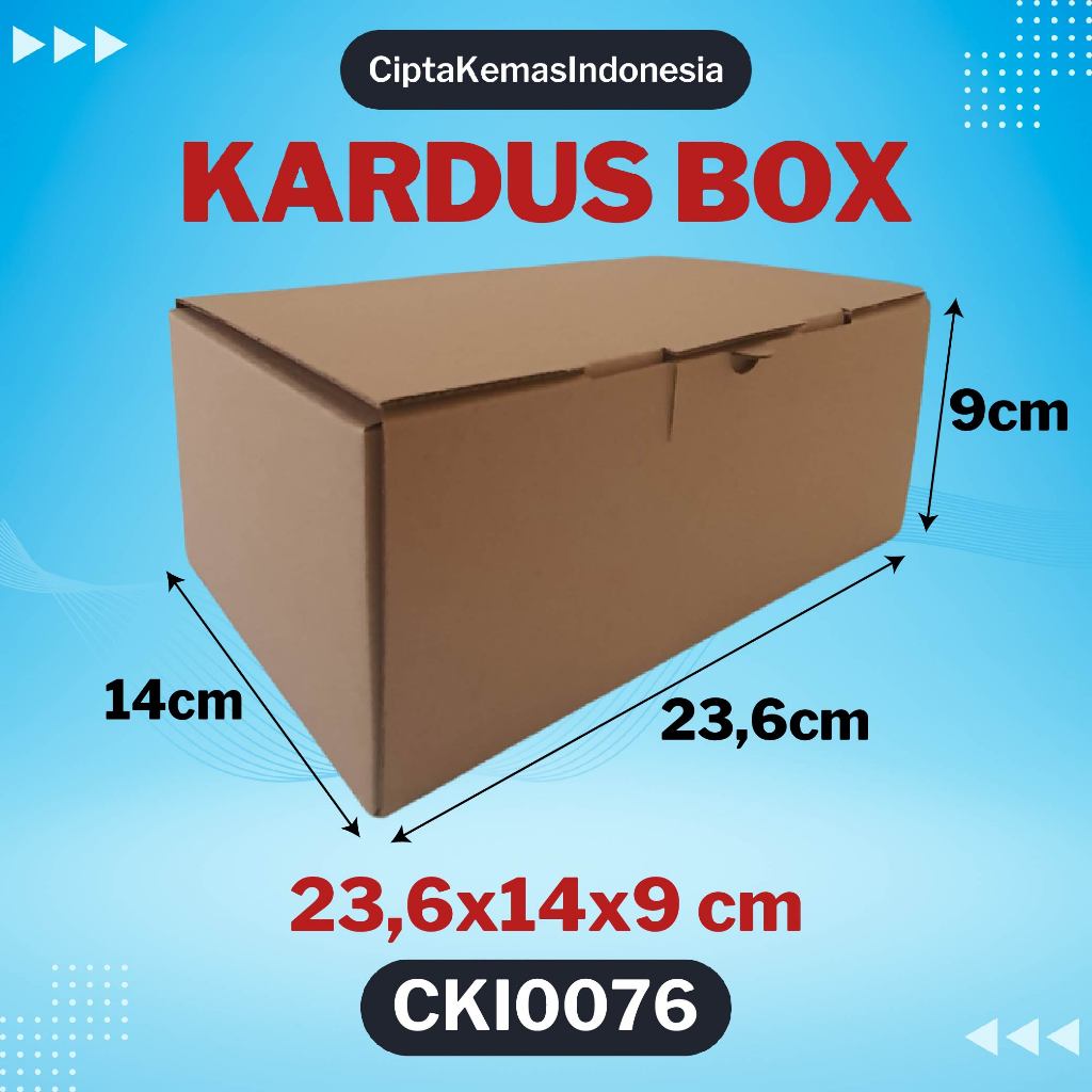 

Kardus Box Die Cut 23,6x14x9 cm Dus Packing Packaging Polos