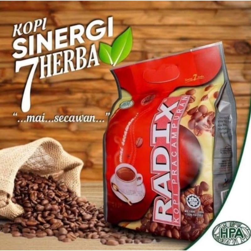 

Kopi radix jumbo 32 sachet new logo pak haji hpa malaysia