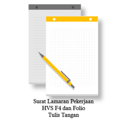 

Surat Lamaran Pekerjaan Tulis Tangan Ukuran Kertas HVS F4 / Folio Bergaris