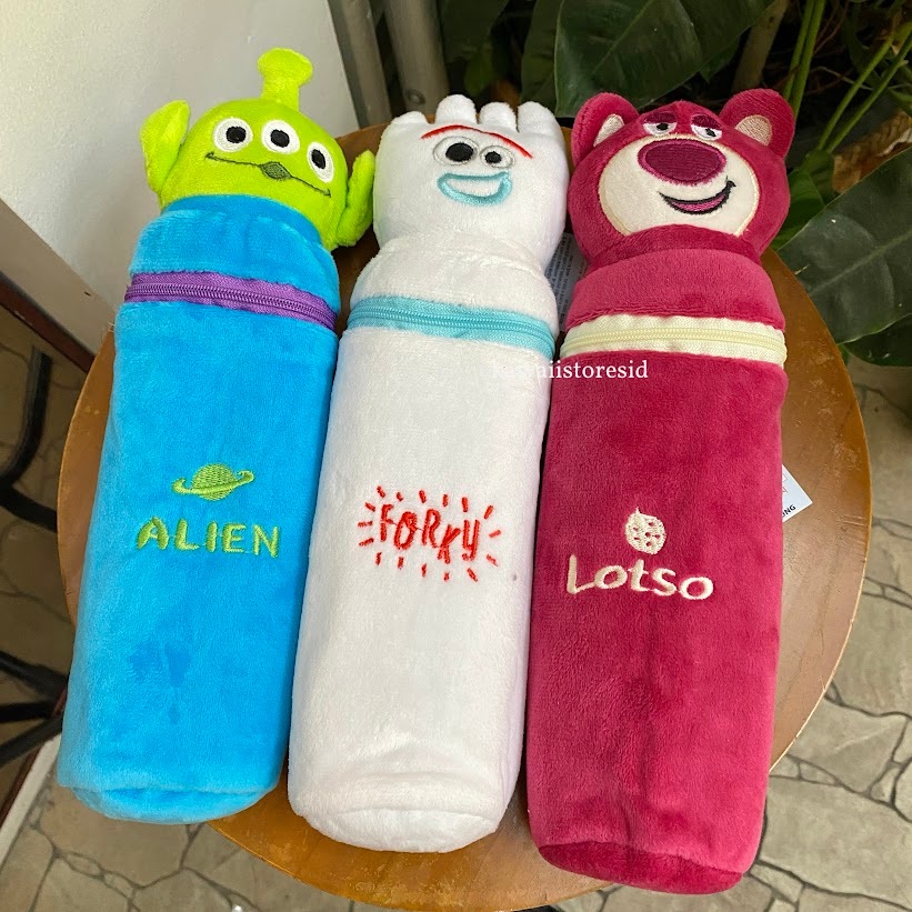 

Tempat Pensil Bulu Pencil Case Daiso Korea Karakter Alien Lotso Forky Unik Lucu Gift Hadiah Kado