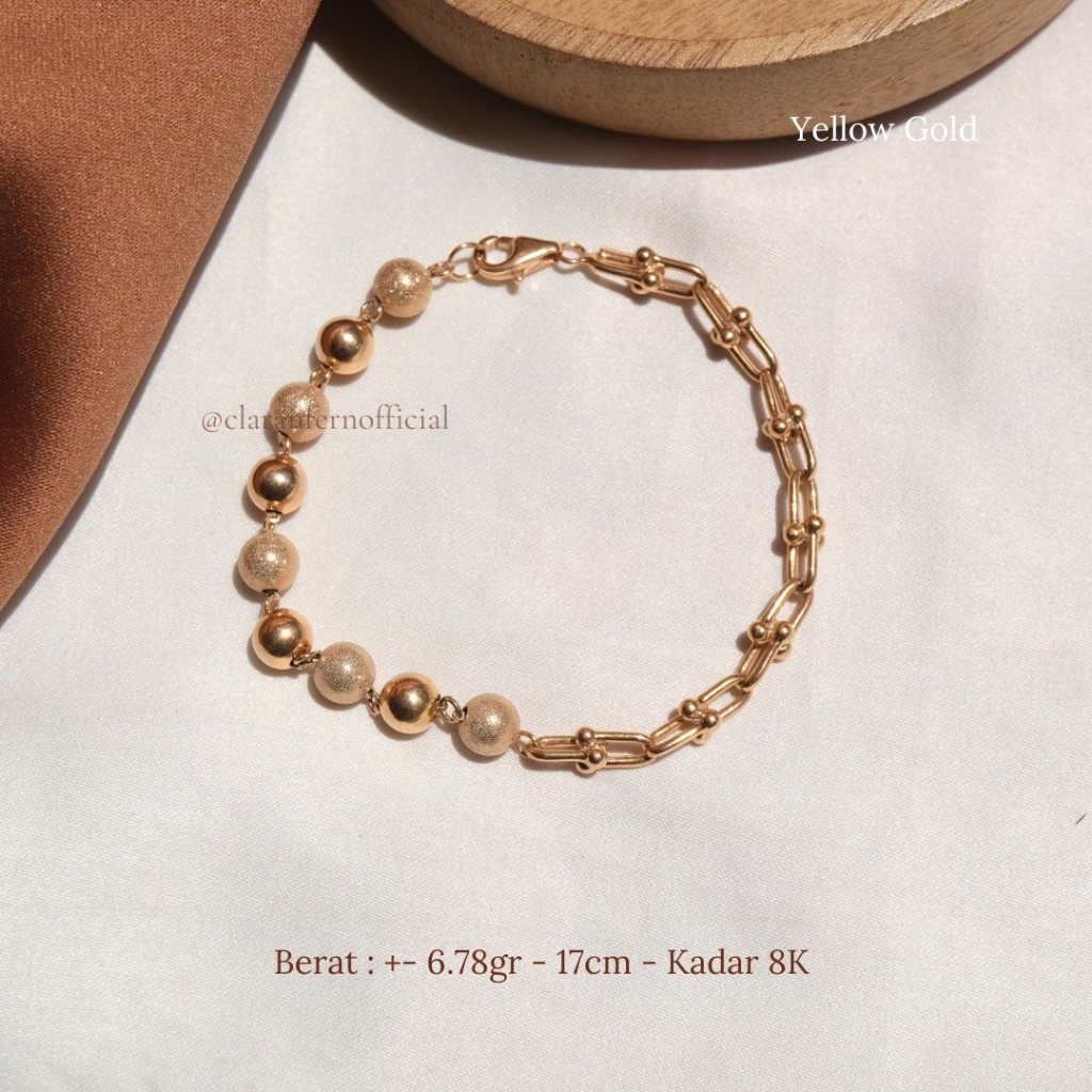 CLARA AND FERN Gelang rantai dewasa emas candy x tiffany 8K