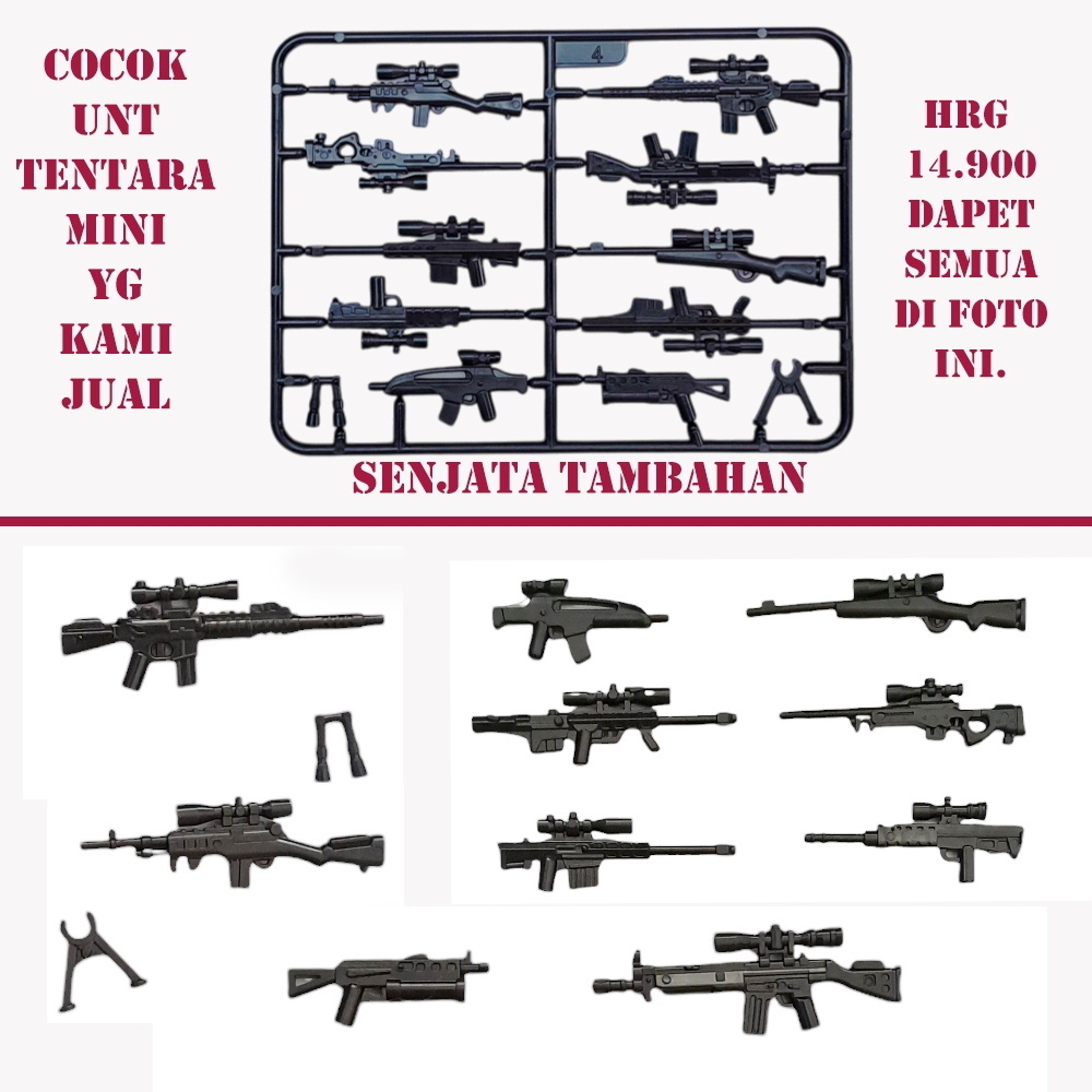 Mainan Senjata Tentara Mainan Aksesoris Tentara Mini Mainan Tentara Miniatur