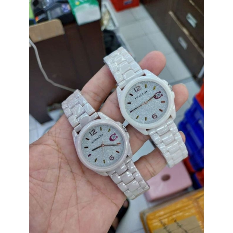 jam tangan coach/rado@ wanita  keramik asli