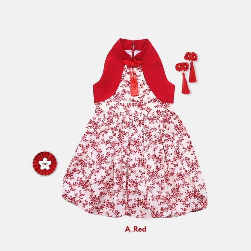 dress cheongsam premium anak perempuan size 1th-12th/dress anak perempuan import/dress cheongsam ana