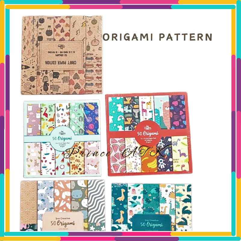 

Kertas Origami Pattern Washi Paper Ukuran 16x16 cm / 15x15 cm isi 50 lembar