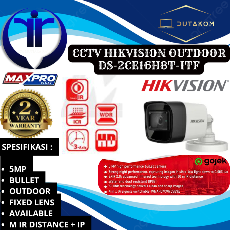 CCTV HIKVISION OUTDOOR DS-2CE16H8T-ITF