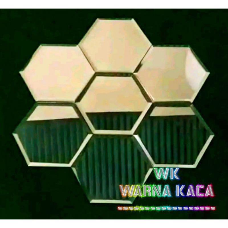 Kaca Cermin Hexagonal