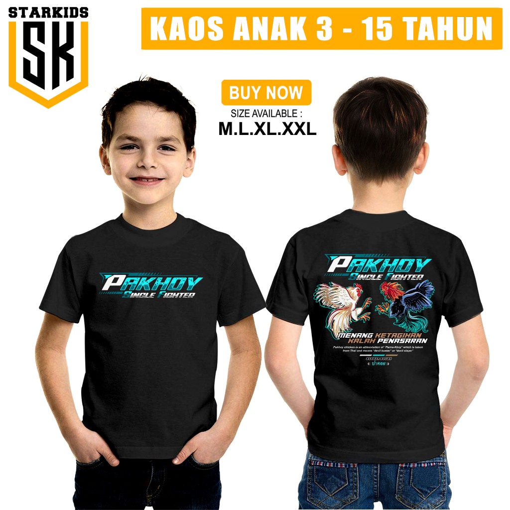 Kaos Anak Ayam Petarung Thailand Pama Pakhoy Bangkok Jago - Baju Ayam Aduan Single Fighter Menang Ke