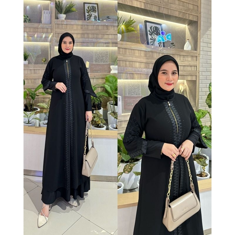 ( BAYAR DI TEMPAT ) Gamis abaya jersey super mix ceruty/abaya turkey/gamis abaya turkey/gamis abaya 