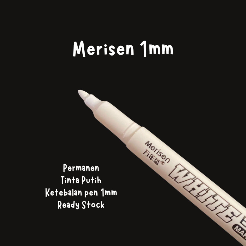 

[GASKA] Spdiol Merisen Fine 1mm Putih Permanen / Spidol Akrilik Putih