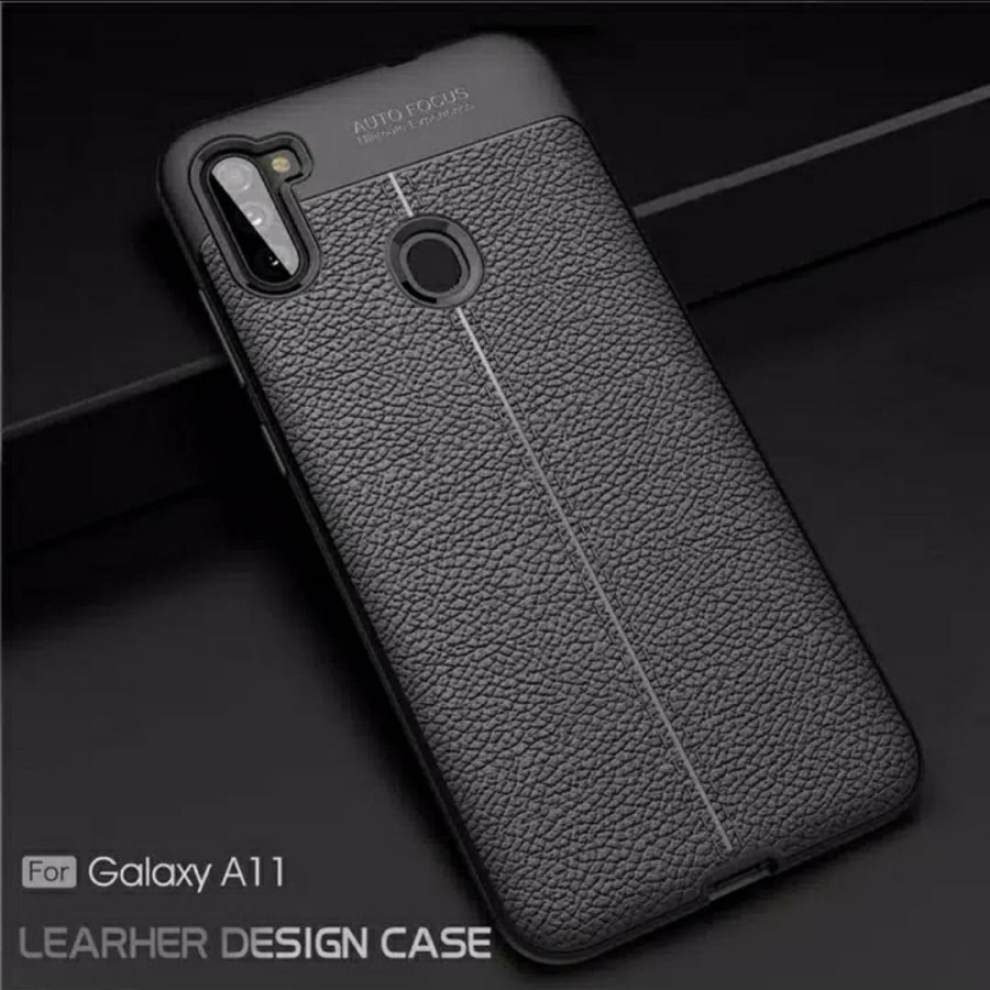 Softcase Auto focus Samsung M11 Casing Cover Black Hitam