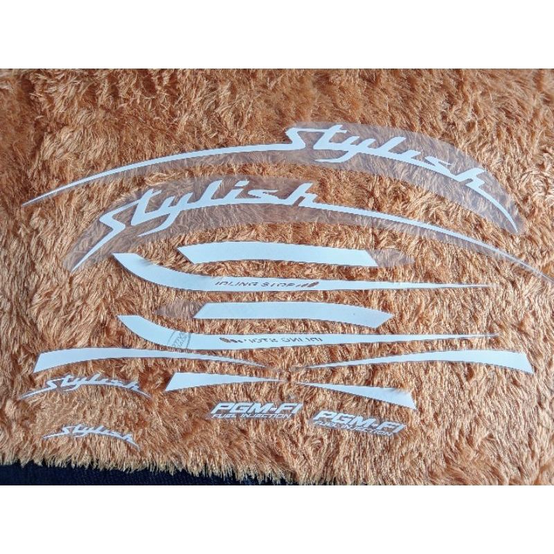 Striping Scoopy stylish transparan lembaran