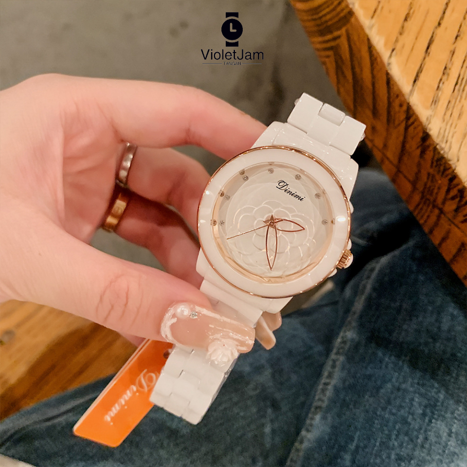 Jam Tangan Wanita Original Anti Air Elegan Fashion Mewah Tali Keramik Jam Tangan Cewek Keramik Alexa