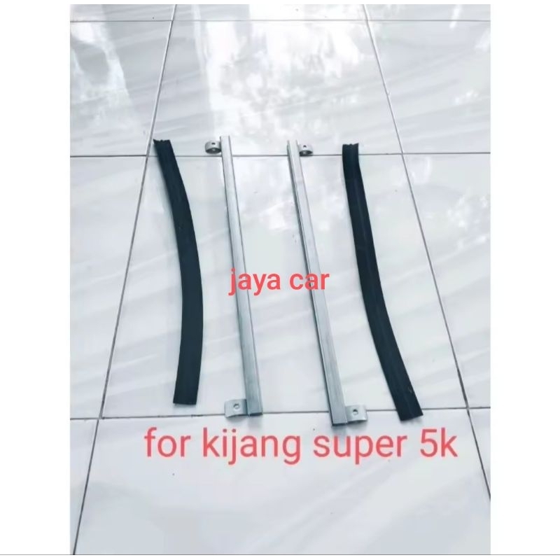 dudukan kaca pintu holder glass kijang super sepasang plus karet