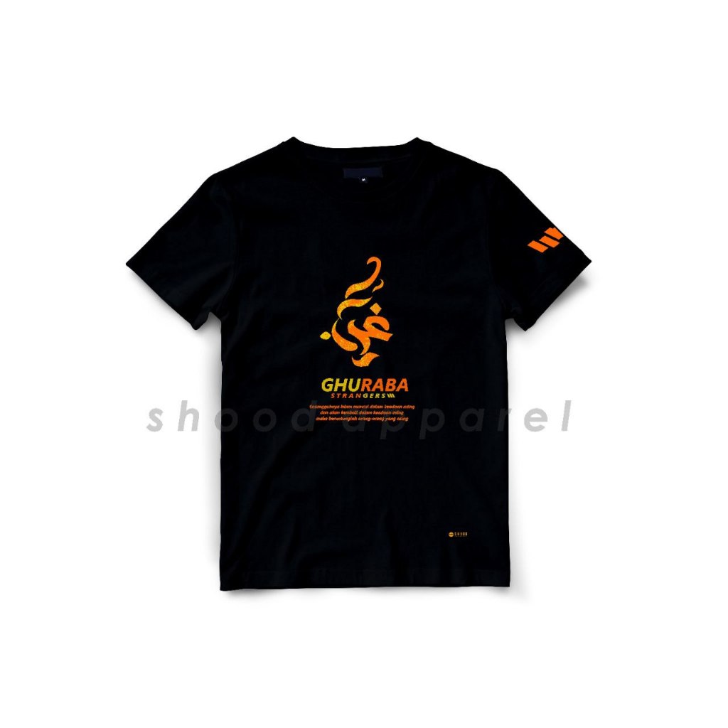 Shood GHUROBA Kaos Kaligrai Kaos Tulisan Arab Pria T shirt Dakwah