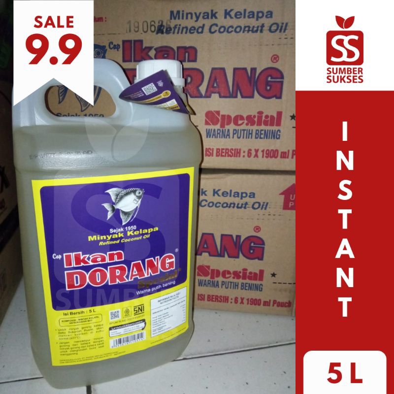 

[SURABAYA] MINYAK GORENG KELAPA IKAN DORANG SPESIAL WARNA PUTIH - 5 LTR