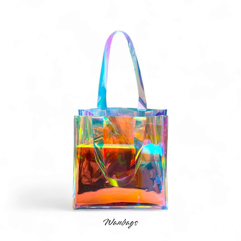 

Tas PVC Hologram Wanita - Goodie Bag Glossy Transparan