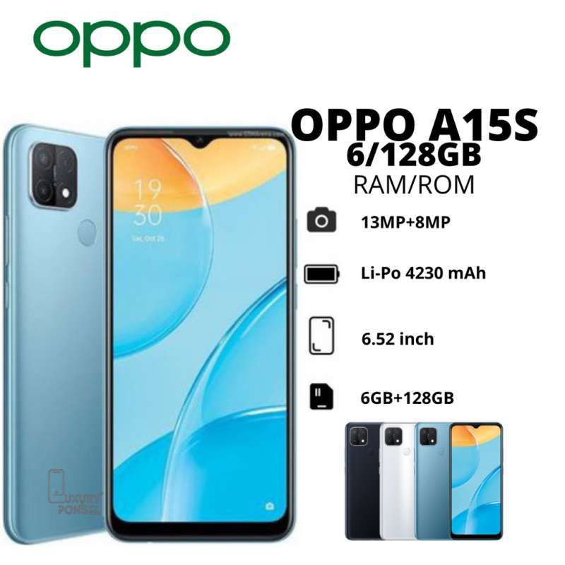 HP OPPO A15S RAM 6/128GB BLUE HANDPHONE SMARTPHONE