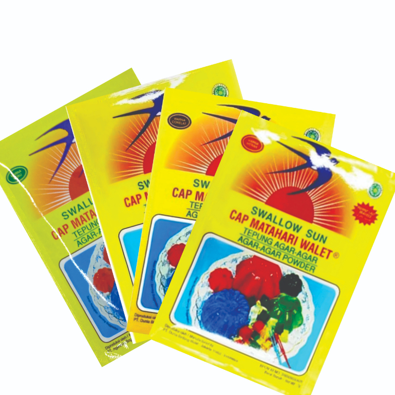 

AGAR AGAR SWALLOW GLOBE POWDER TANPA WARNA/MERAH/COKLAT 7 GRAM