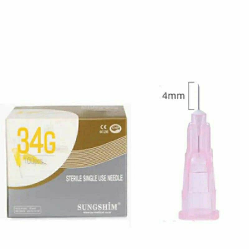 Sungshim meso needle 34G  jarum painless skin booster ultra thin nano mesolipo 34G