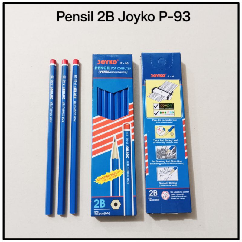 

1 Pak Pensil 2B Joyko P-93 Isi 12 Pcs