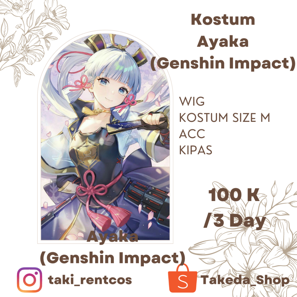 [RENTAL] Kostum Ayaka (Genshin Impact) SIZE M