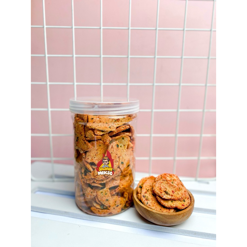 

Basreng Tipis Pedas Bumbu Daun Jeruk (Kemasan Toples)