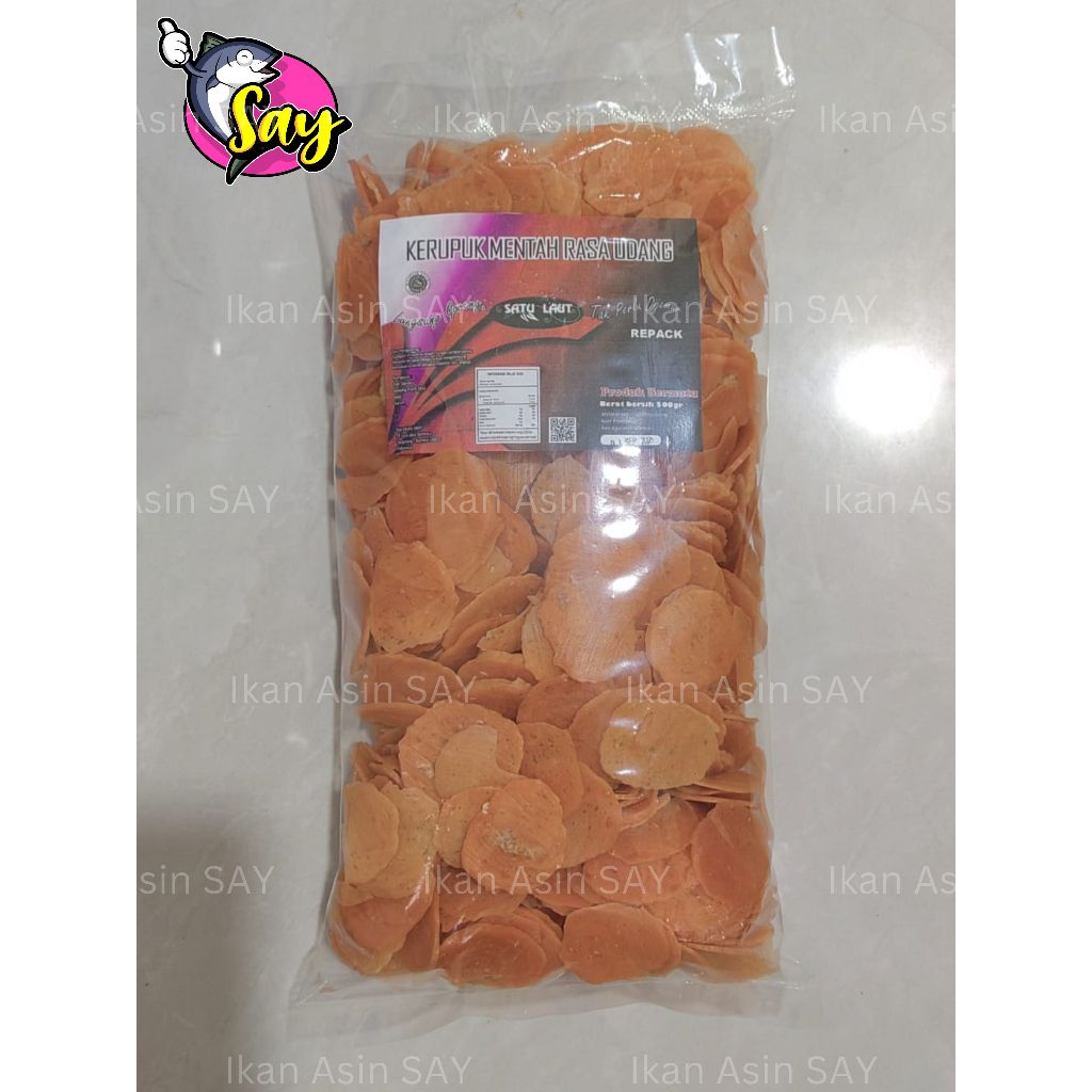 

Kerupuk Mentah Rasa Udang Warna Oranye 500gr