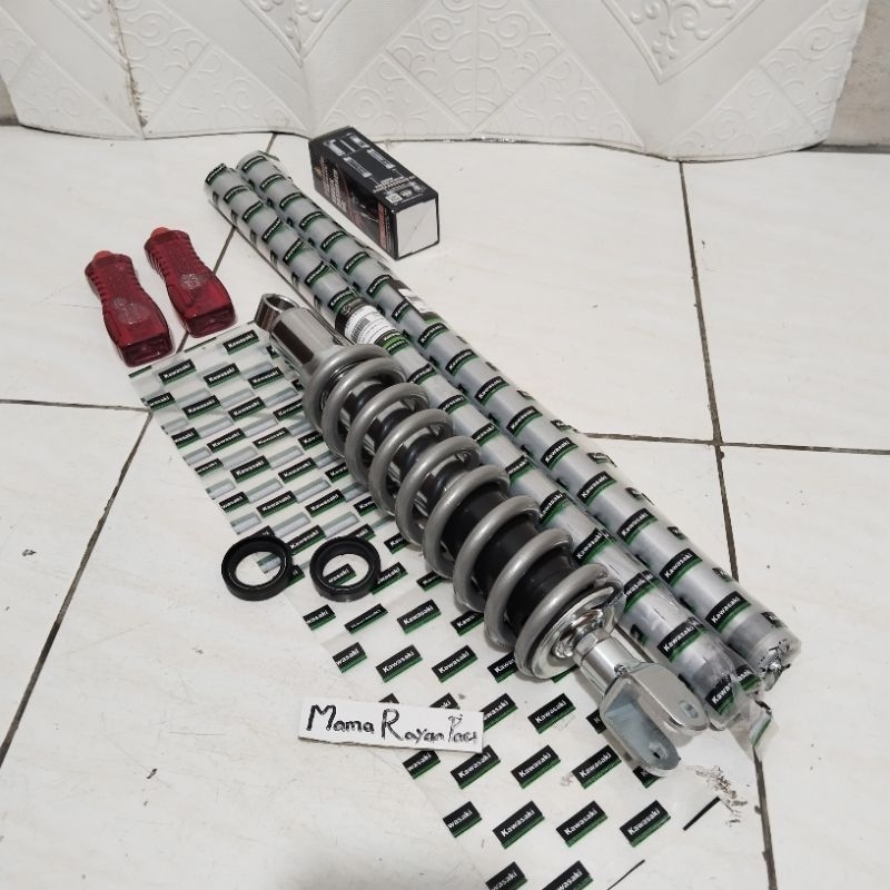 As Shock Depan+Belakang KLX 150 KLX L KLX BF As Shock+Shock Breaker Belakang+Sil Shock Oli Shock