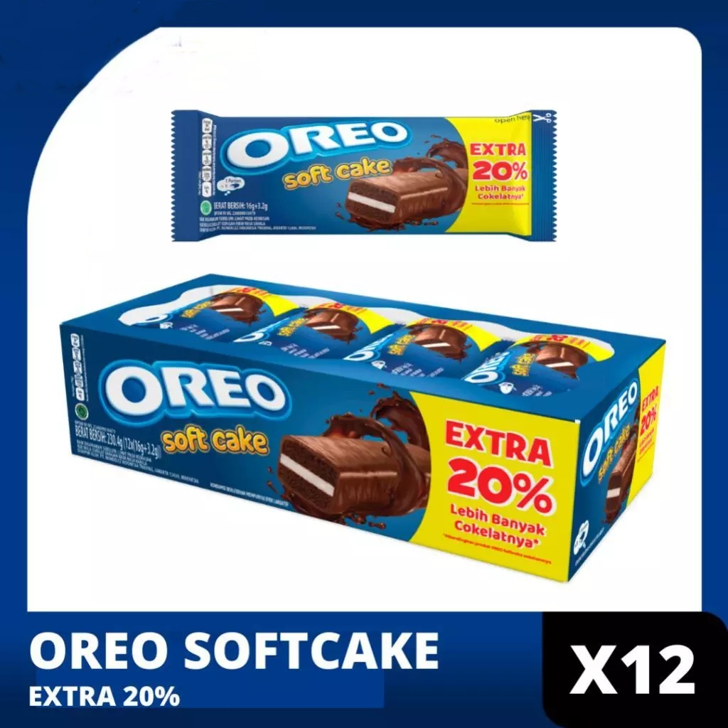 

[Per Pack] Oreo Bolu Softcake Box 12x16g Untuk Camilan bersama keluarga Snack Viral Halal Mui