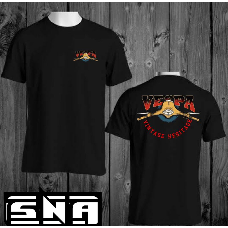 Kaos Vespa Scooter Piagio Original cotton combed 24s super soft Premium