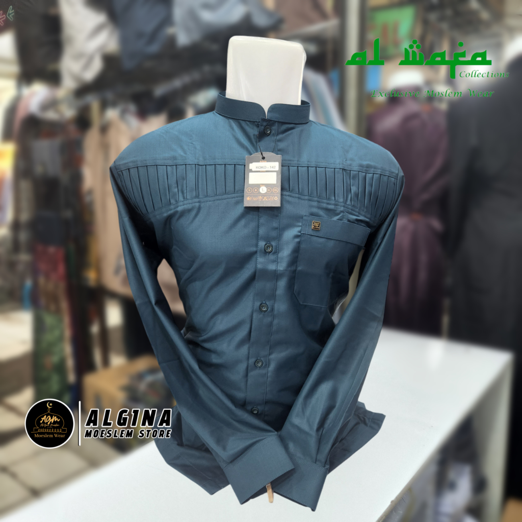 Koko Al Wafa Warna Lengan Panjang Manset | Baju Muslim Lengan Panjang Manset Al Wafa Gold