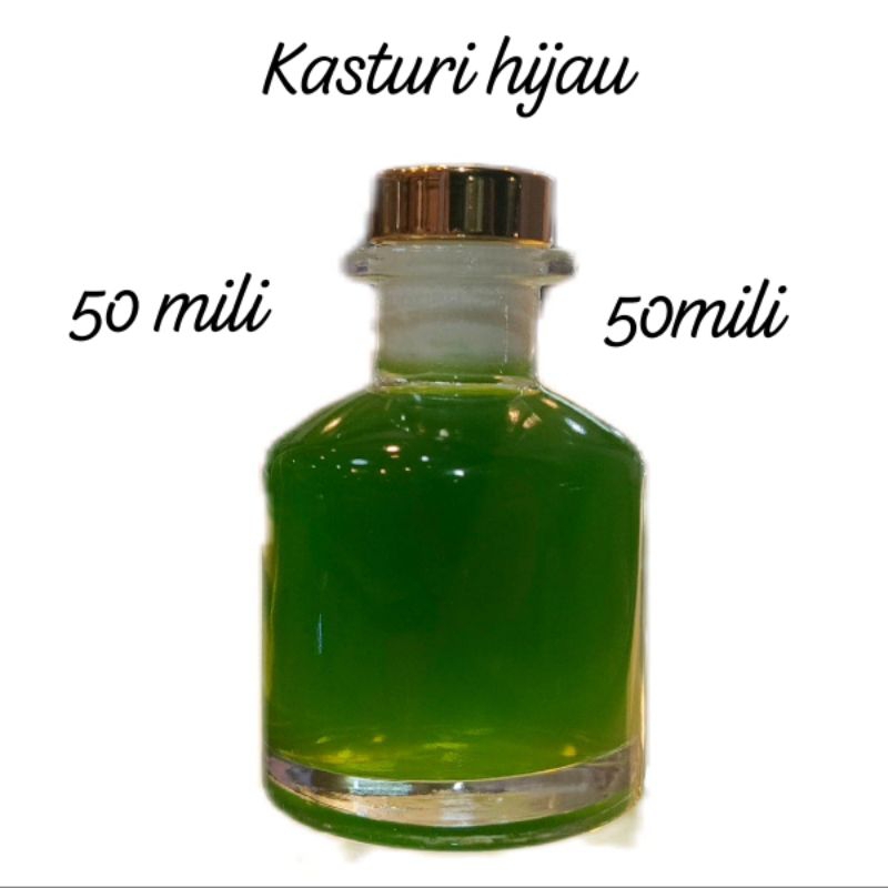 Minyak Kasturi Hijau Asli Murni 50 Mili