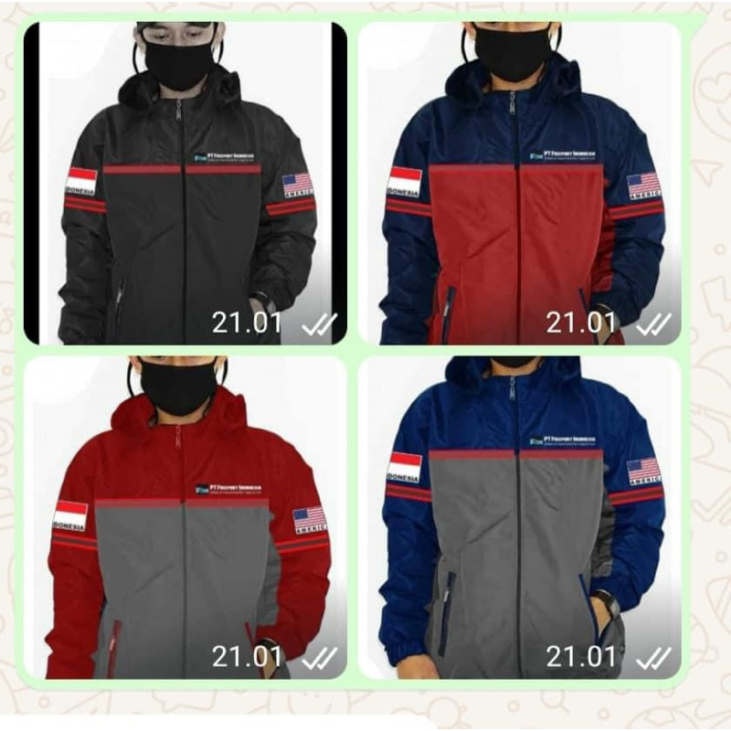 JAKET PARASUT PT FREEPORT NEW DESAIN