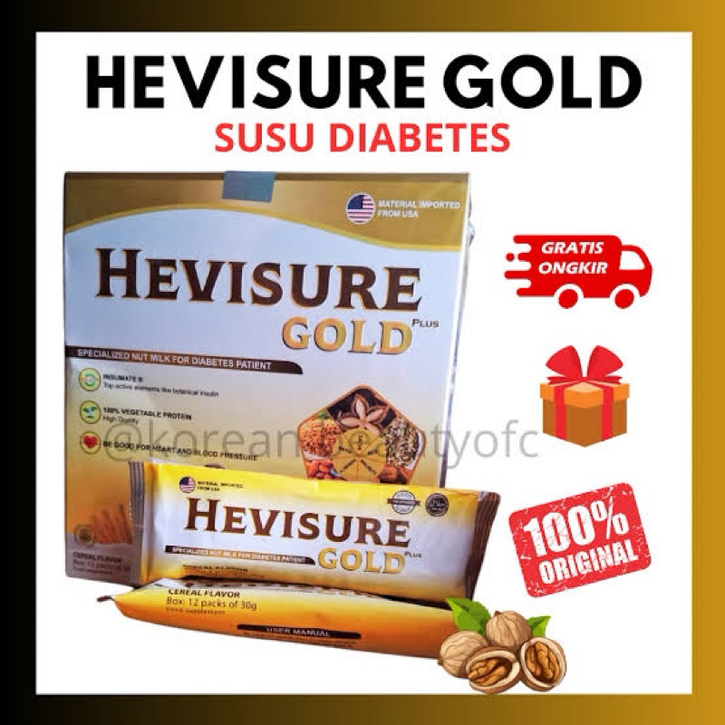 

HEVISURE GOLD MILK SUSU OBAT DIABETES KENCING MANIS INSULIN PANKREAS 12 SACHET
