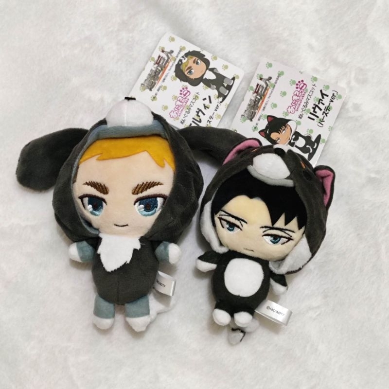 Attack on Titan Animaru Plush Mascot birthday edition ERWIN LEVI set