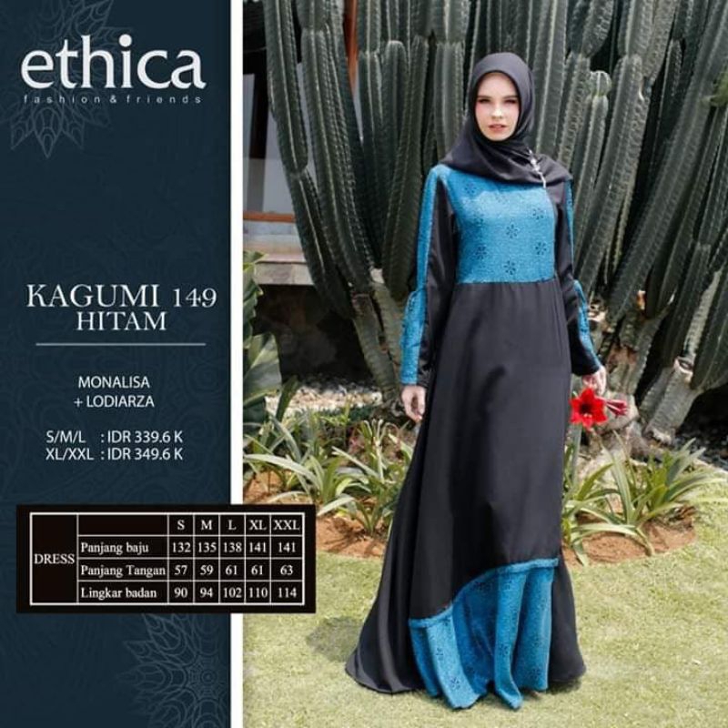 KAGUMI 149 HITAM BY ETHICA/GAMIS HITAM ETHICA