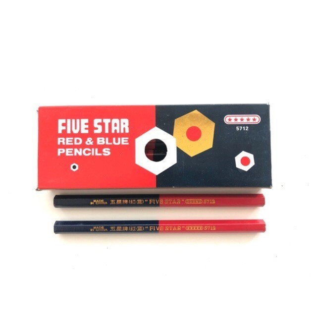

PENSIL POLA TUKANG JAHIT MERAH BIRU FIVE STAR