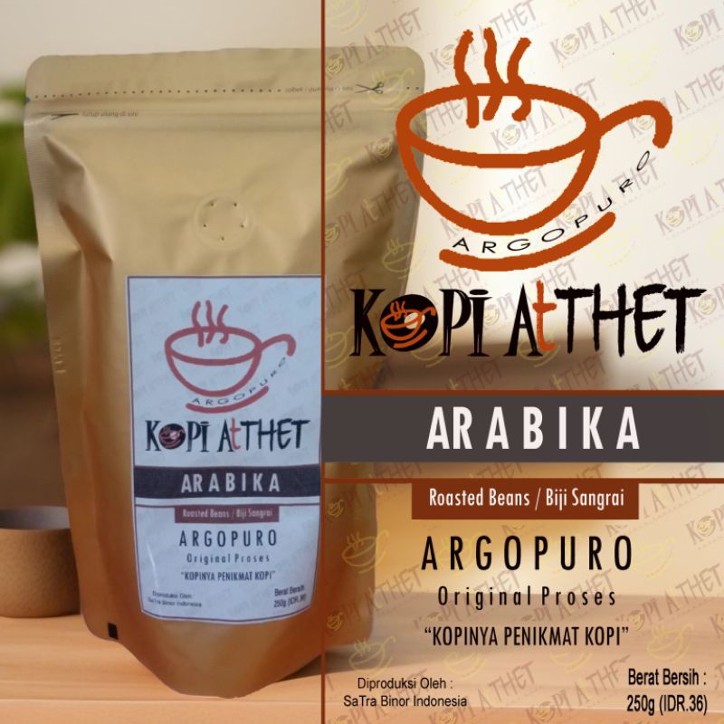 

Kopi ARABIKA | Biji Sangrai | Roasted Beans | Argopuro | 250g |